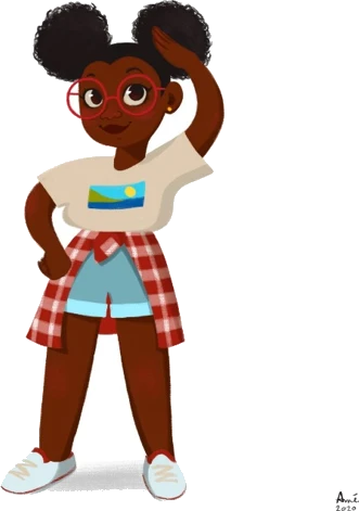 Personnage fille du magazine Petit Péyi